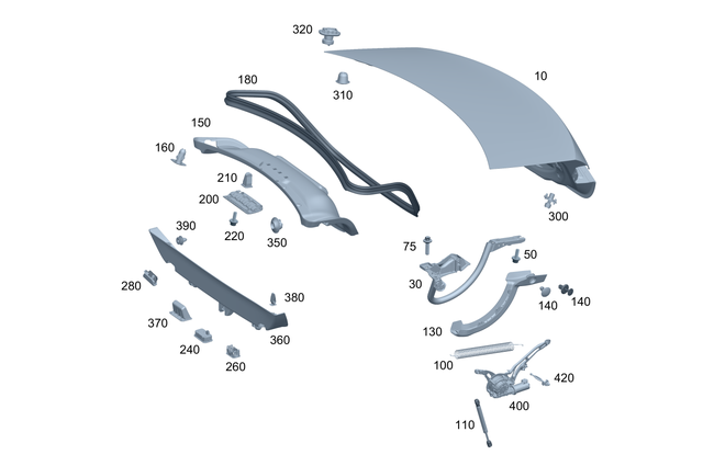 79908504 - Rear-End Door/Trunk Lid/Liftgate: Pan Head Screw W Collar for Mercedes-Benz: 250, 300S, 350SD, CL550, CL600, CL63 AMG, CL65 AMG, Maybach S550, Maybach S560, Maybach S580, Maybach S600, Maybach S650, Maybach S680, S350, S400, S450, S500, S550, S550e, S560, S580, S580e, S600, S63 AMG, S63 AMG E Performance, S65 AMG Image image