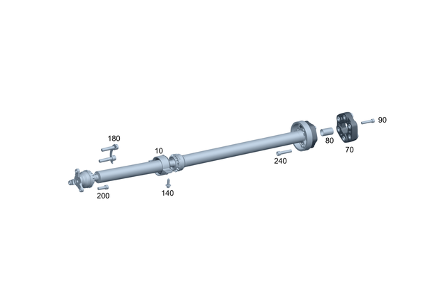 2544102300 - Propeller Shaft: Propeller Shaft for Mercedes-Benz: GLC43 AMG Image image