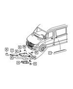 1HE24XDVAA - Air Conditioning &amp; Heater: Floor Duct, Rear for Dodge: Sprinter 2500, Sprinter 3500 Image