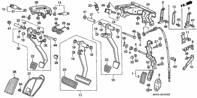 Pedal for 1995 Acura Legend #0