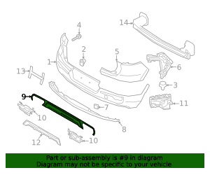 2019-2025 Volvo Bumper Cover Spacer Panel 31407965 | Volvo Parts Catalog