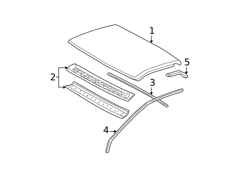 Roof & Components for 2002 Chevrolet Silverado 1500 #2