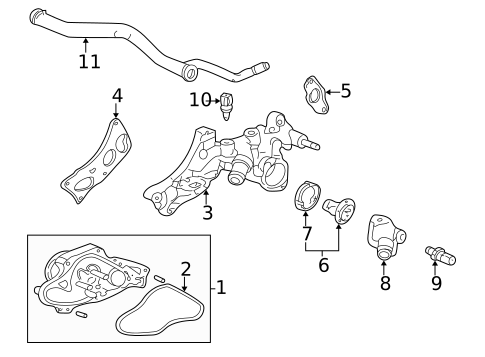 Water Pump for 1999 Honda Odyssey #0