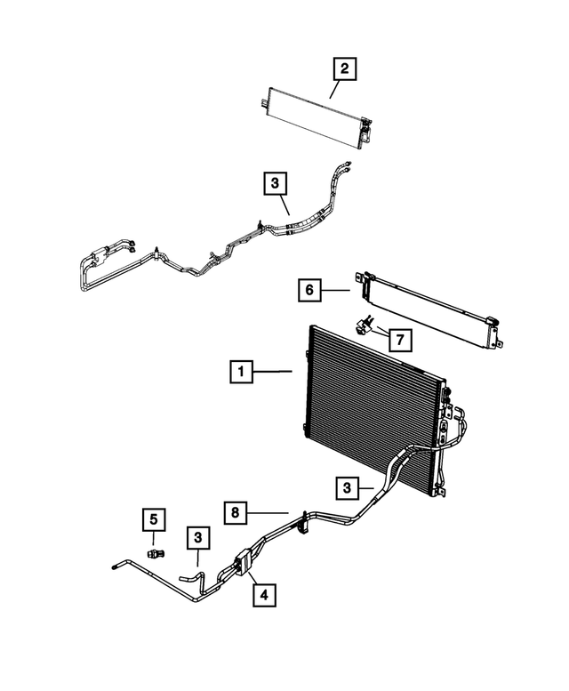 68269440AB - : Oil Cooler Pressure And Return Hose And Tube for Mopar Image