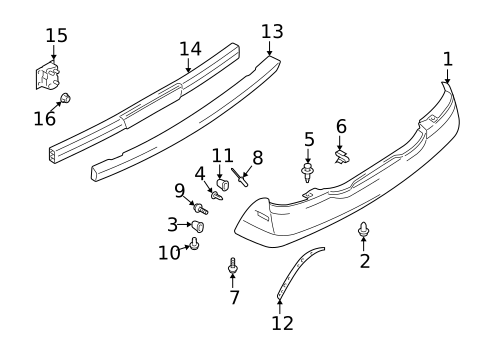 Bumper & Components - Rear for 2003 INFINITI M45 #0