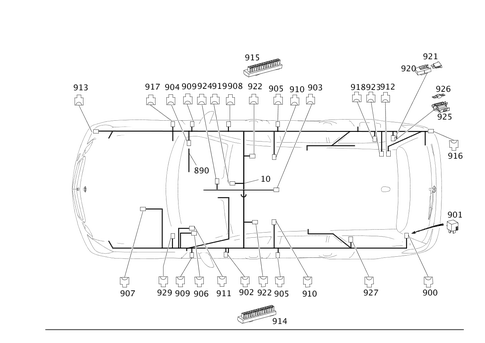 Frame Floor System Main Wiring Harness for 2013 Mercedes-Benz E350 #0