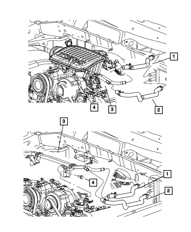 55056784AE - Air Conditioners and Heaters: Heater Return Hose for Mopar Image
