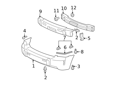Bumper & Components - Rear for 2007 Chevrolet HHR #0