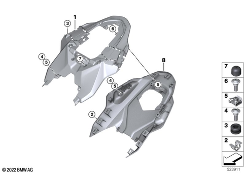 Motorcycle Trim Section, Windshield for 2025 BMW-Motorrad M 1000 RR #6