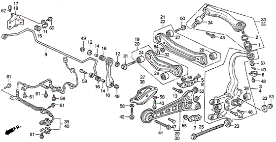 Rear Lower Arm for 1994 Acura Vigor #0
