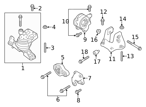Engine & Trans Mounting for 2017 Ford Taurus #0