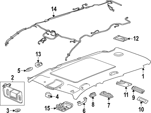 Interior Trim - Roof for 2024 GMC Acadia #0