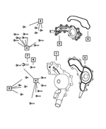 5184653AF - Cooling: Coolant Crossover for Chrysler: 200, 300, Town &amp; Country | Dodge: Avenger, Challenger, Charger, Durango, Grand Caravan, Journey | Jeep: Cherokee, Grand Cherokee | Ram: 1500, 1500 Classic, C/V, ProMaster 1500, ProMaster 2500, ProMaster 3500 Image