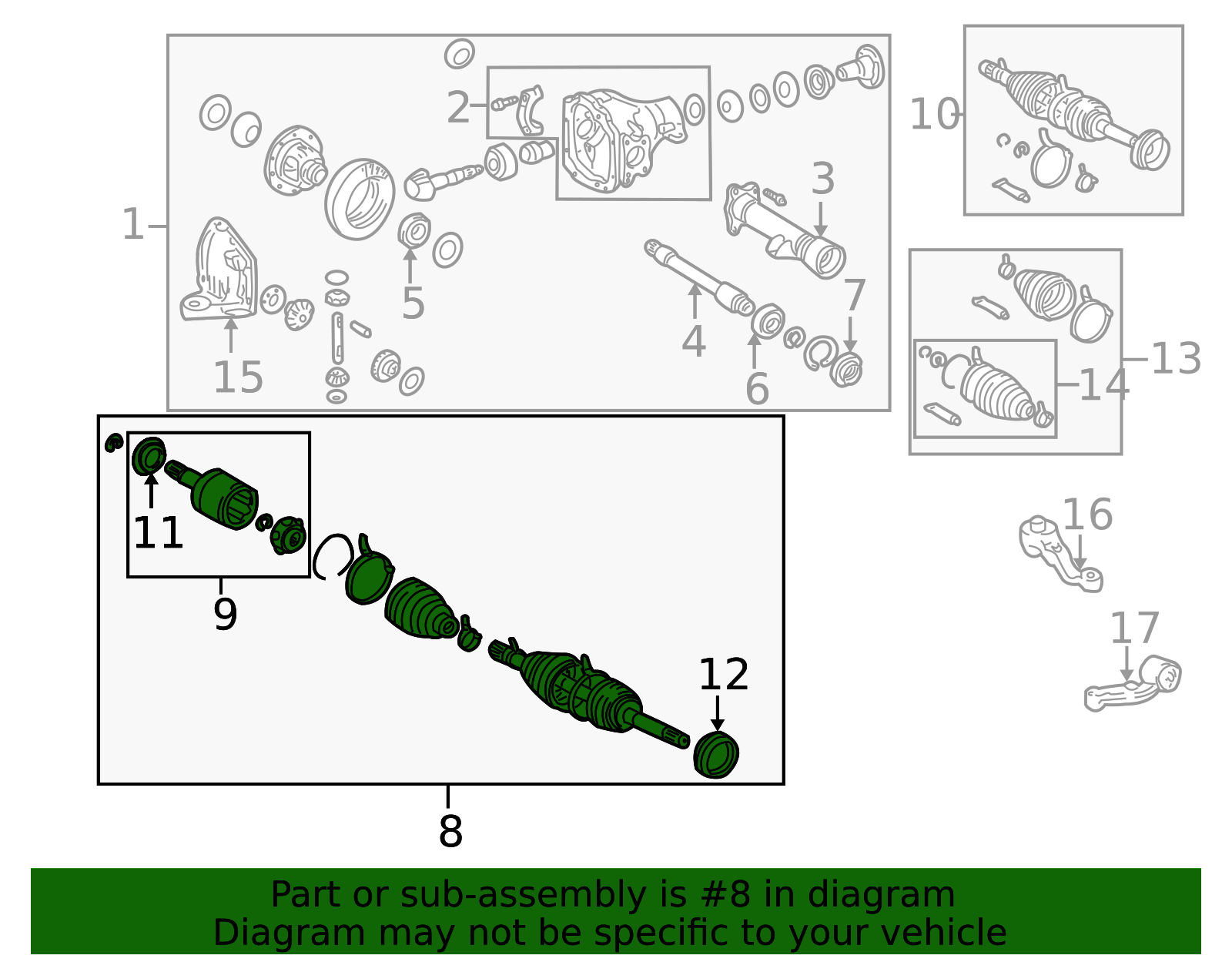 Genuine Toyota CV Axle (Left, Right, Front) part# 43430-60040 for