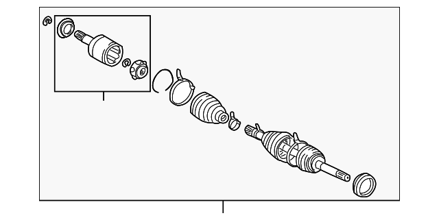 Genuine Toyota CV Axle (Left, Right, Front) part# 43430