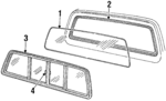 4160654 - Body: Glass for Dodge: D100, D150, D250, D350, W100, W150, W250, W350 Image