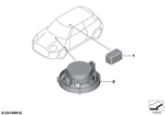 65139151127 - Communication Systems: Emergency Speaker for Mini: Cooper, Cooper ALL4, Cooper C, Cooper S, Cooper S ALL4, Cooper SE, Cooper SE ALL4, Countryman S ALL4, Countryman SE ALL4, JCW, JCW ALL4, JCW Countryman ALL4, JCW GP Image image