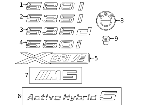 Exterior Trim - Trunk for 2011 BMW 550i xDrive #0