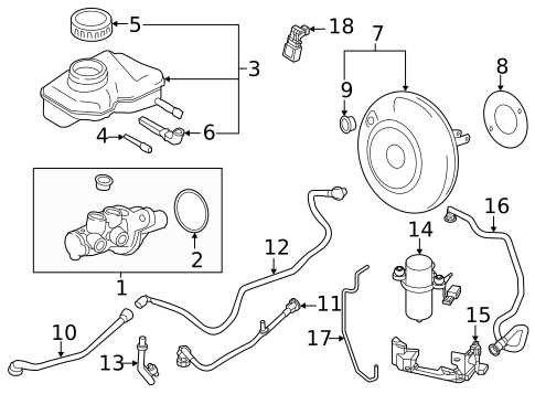 Master Cylinder - Components On Dash Panel for 2024 Mini Cooper Countryman #0