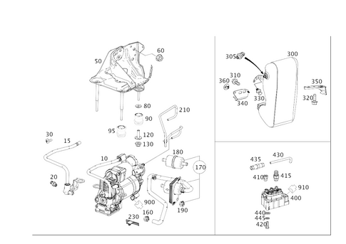 Compressor, Pressure Reservoir and Valve Unit for 2015 Mercedes-Benz S550e #0