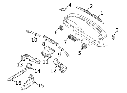Ducts for 2000 Nissan Altima #0