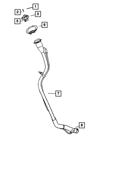Fuel Tank Filler Tube for 2004 Chrysler PT Cruiser #0