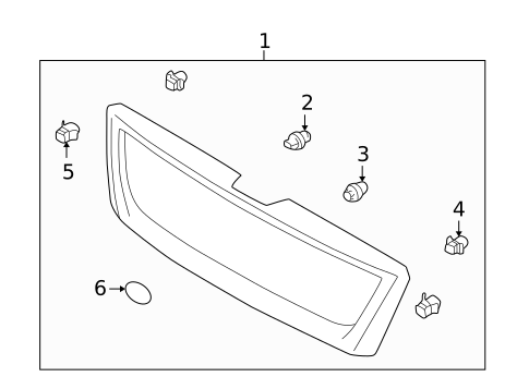 Grille & Components for 1999 Subaru Forester #0