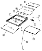 1NE65BD1AA - Body Sheet Metal Except Doors: Sunroof Sunshade for Dodge: Ram 1500, Ram 2500, Ram 3500 | Ram: 1500, 2500, 3500 Image