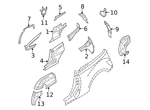 Inner Structure for 2005 Chrysler PT Cruiser #1