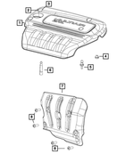 68272926AA - 2.4L I4; Engine PZEV: Engine Cover for Fiat: 500X | Jeep: Compass, Renegade | Ram: ProMaster City Image