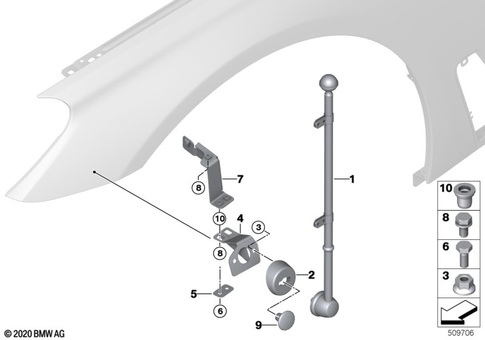 Flag Holder for 2016 BMW 740eX #0