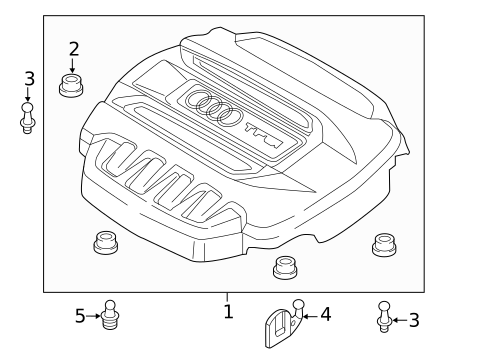 Engine Appearance Cover for 2021 Audi TT Quattro #1