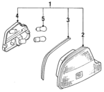 B655389965 - Electrical: Tail Lamp Assembly Sealer for INFINITI: G20, M30, Q45 Image
