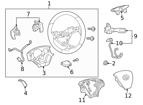 Steering Wheel & Trim for 2013 Lexus LS460 #0