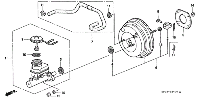 Brake Master Cylinder  - Master Power (1) for 1997 Honda Civic #0