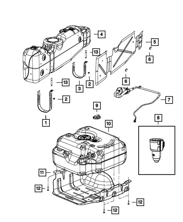 5031015AA - Fuel: Fuel Tank Strap, Front for Mopar Image image