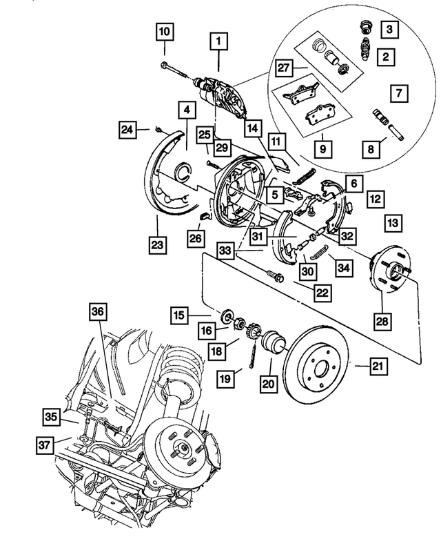 R5011747AB - Service Brakes: Disc Brake Caliper, Left for Mopar Image image