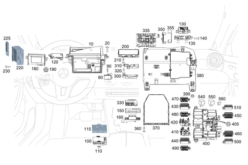 Control Units, Fuse Boxes and Relays in Interior for 2026 Mercedes-Benz CLA45 AMG S #0