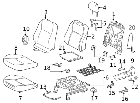 Driver Seat Components for 2018 Toyota Yaris #0
