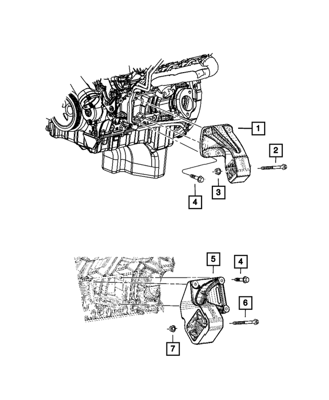 « 6508081AA – 3.0L Turbo Diesel; Engine : Tête Collerette Hexagonale Boulon, Montage Du Côté Droit pour Mopar Image »