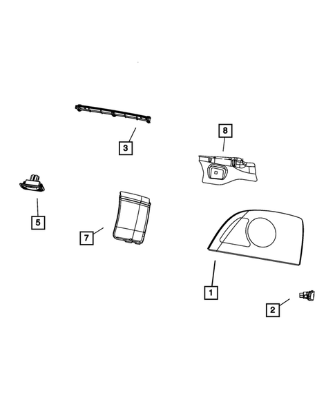 Lamps - Front, Rear and Courtesy for 2005 Chrysler Crossfire #2