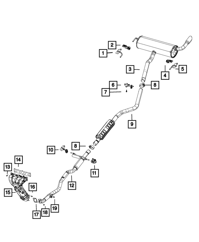 « 68349052AB – Exhaust : Echappement Resonateur Et Tuyau pour Mopar Image »
