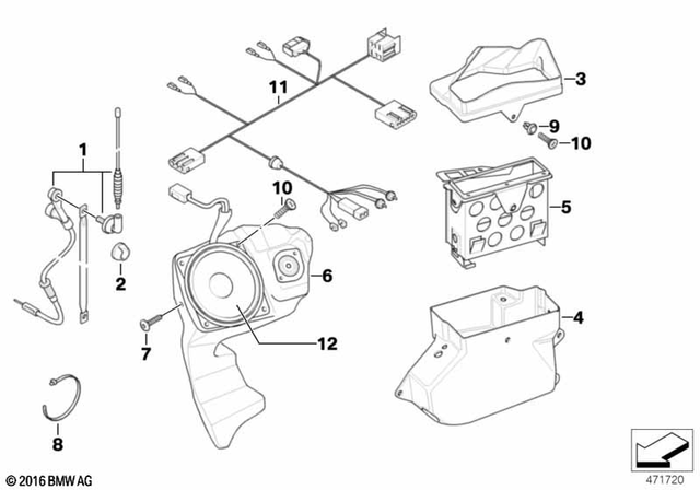65217728901 - Audio, Navigation, Information Systems: Antenna - Ask for BMW-Motorrad Image