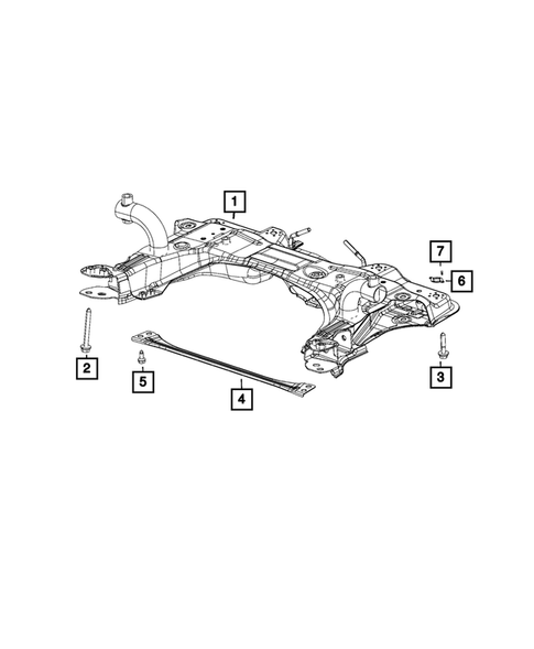 Front Suspension, Strut and Cradle for 2016 Fiat 500L #1
