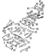68504488AA - Frame, Bumper and Fascia: Front Side Rail Front Rail, Right for Chrysler: 300 | Dodge: Challenger, Charger Image