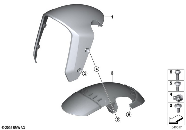 51419124467 - Design: Torx-Bolt For Plastic Material - 4X14 Znt for BMW-Motorrad Image
