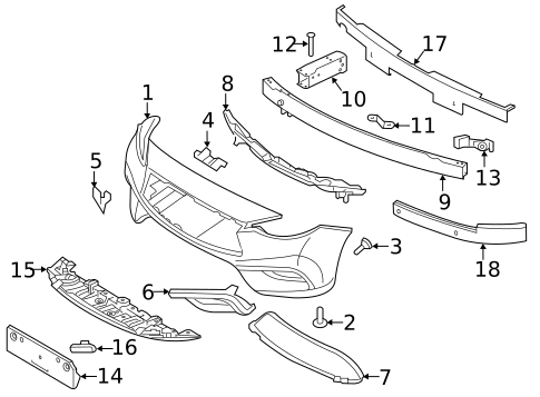 Bumper & Components - Front for 2018 INFINITI QX30 #0