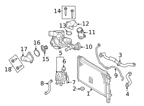 Radiator & Components for 2010 Mercury Mariner #0
