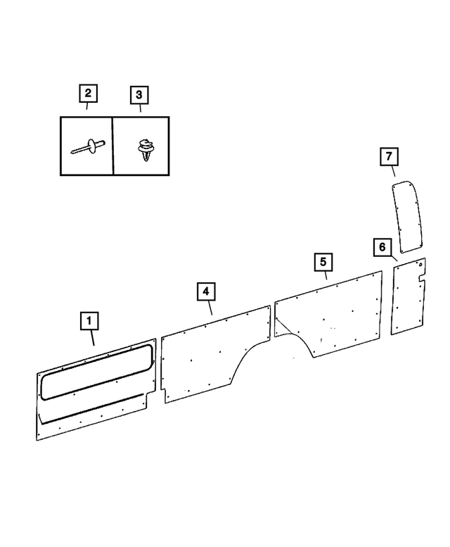 1HD28XDVAA - Interior Trim: Quarter Trim Panel, Right for Dodge: Sprinter 2500, Sprinter 3500 Image