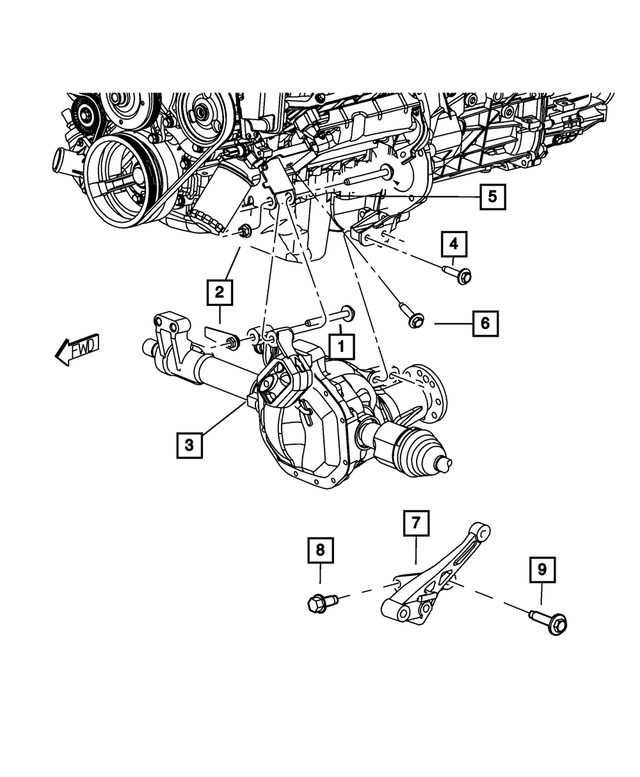 52013523AB - 3.7L Gas; Engine: Engine Mount Bracket, Left Side for Mopar Image